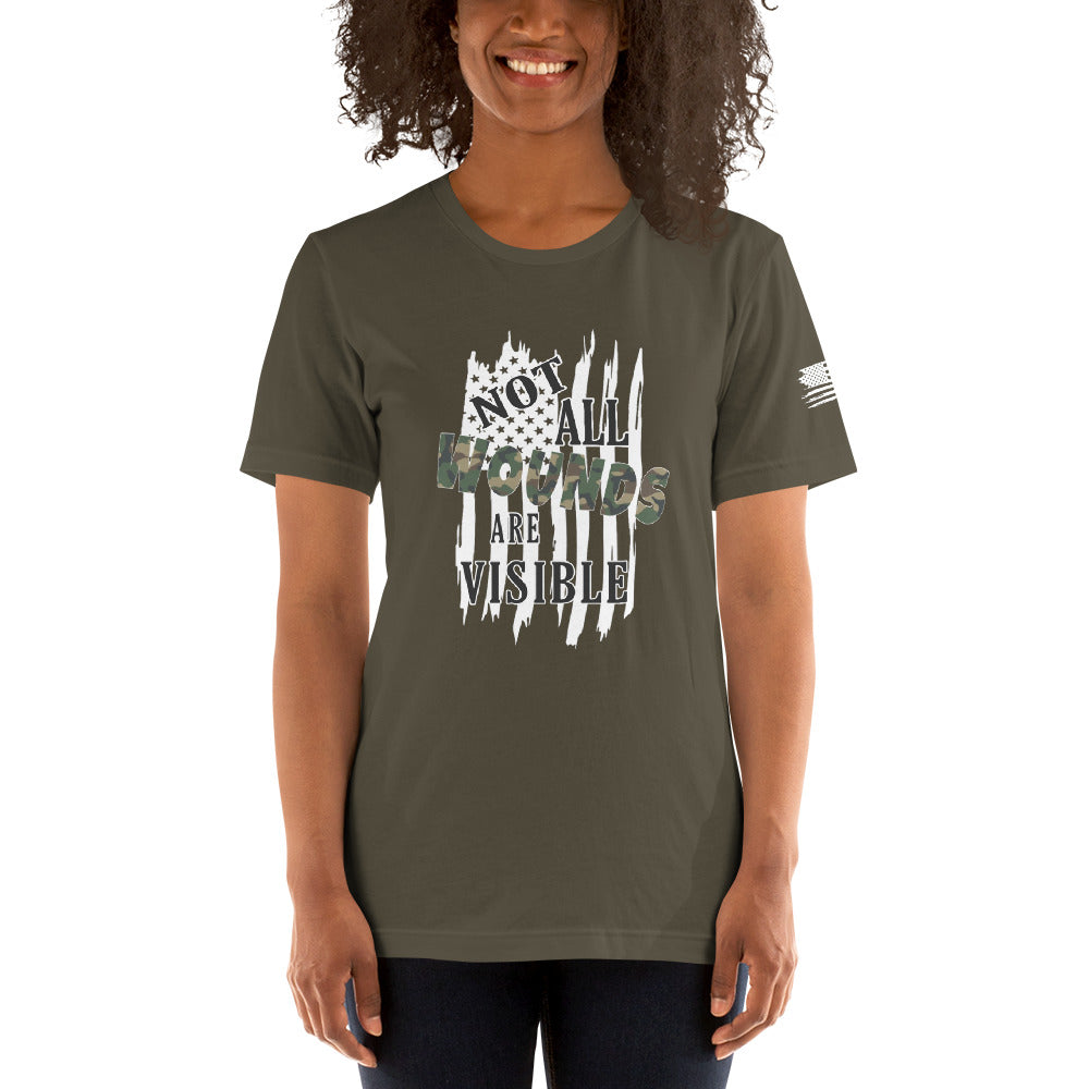 Not All Wounds Are Visible Flag Unisex t-shirt