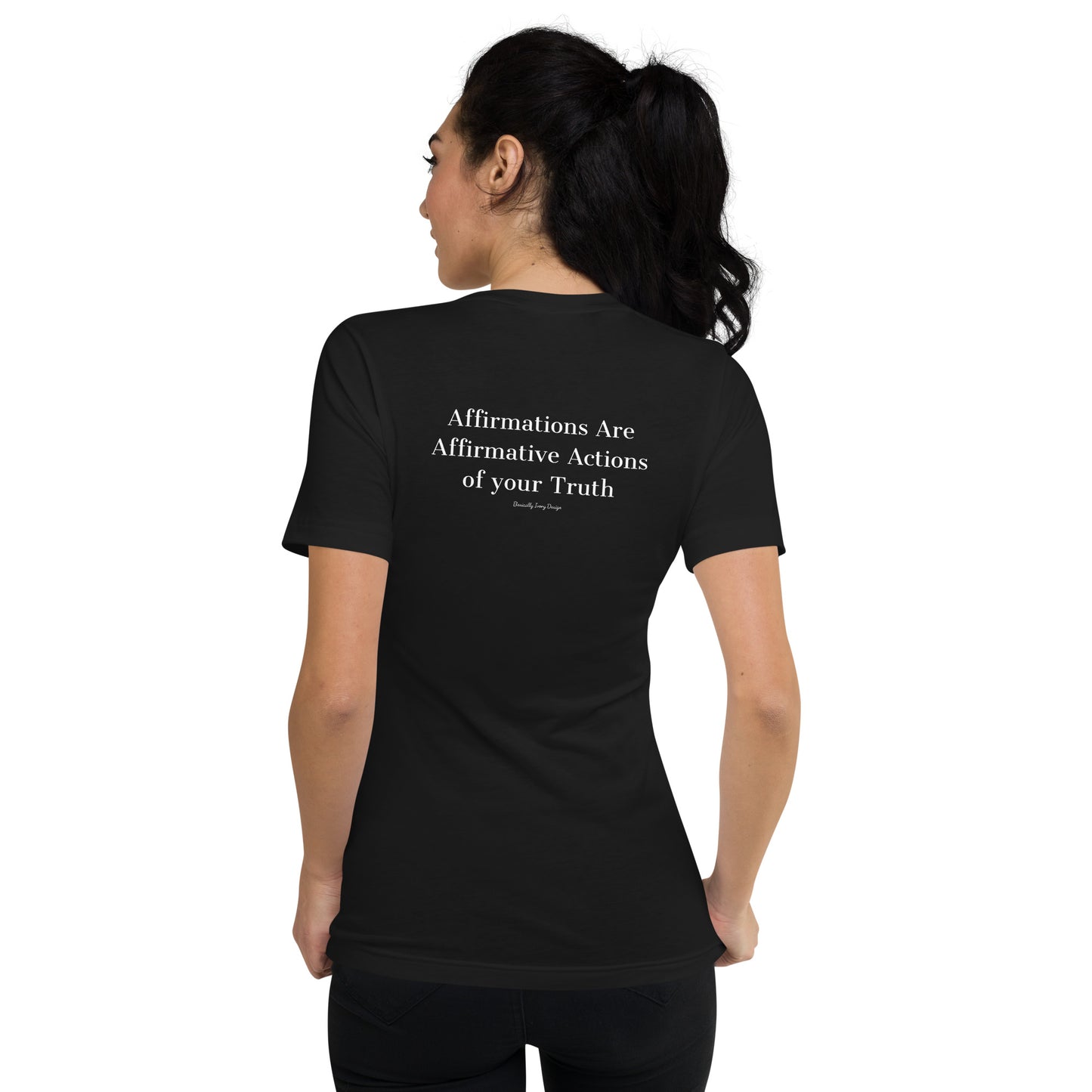 I am strong and capable Unisex Short Sleeve V-Neck T-Shirt