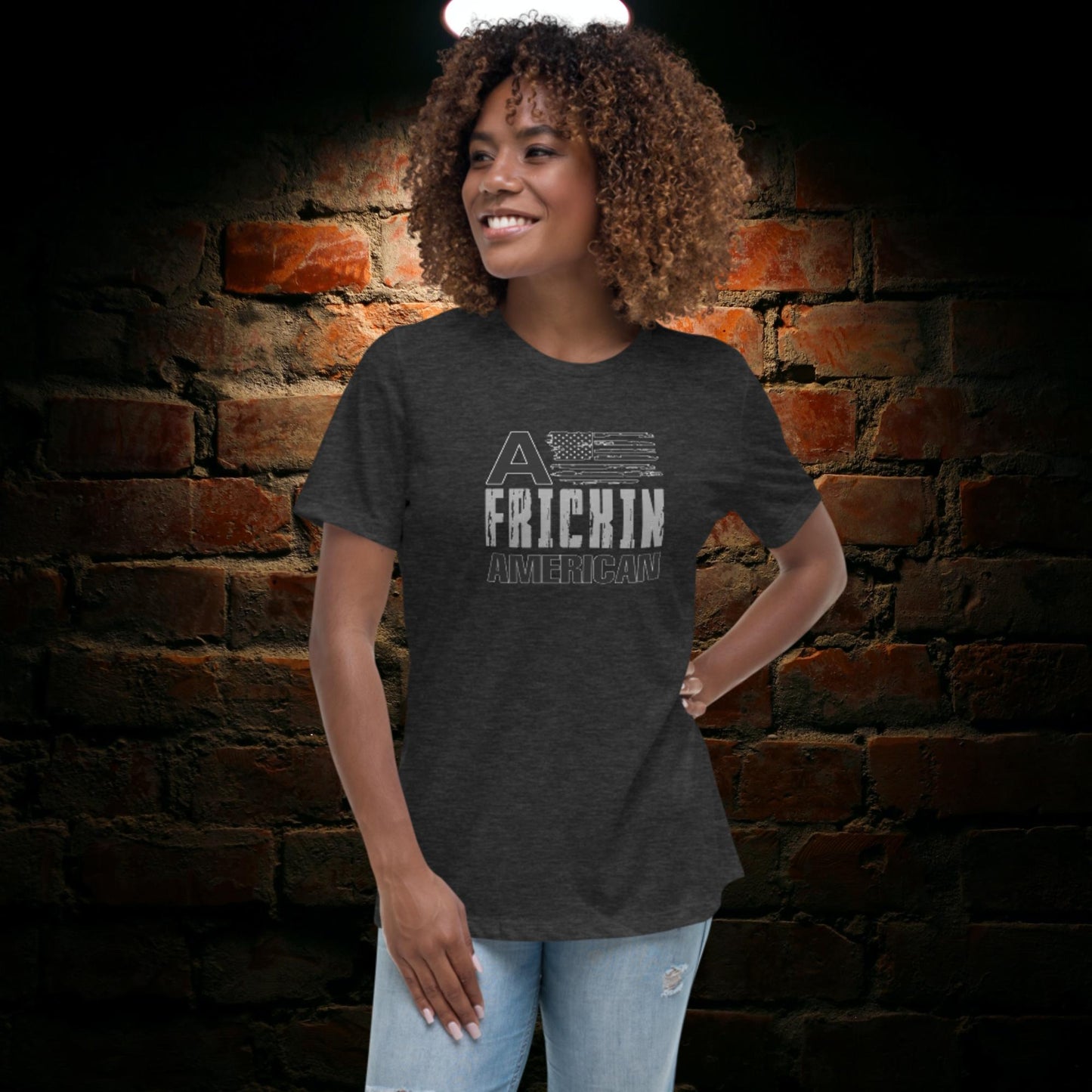 A Frickin American Flag Women's Relaxed T-Shirt