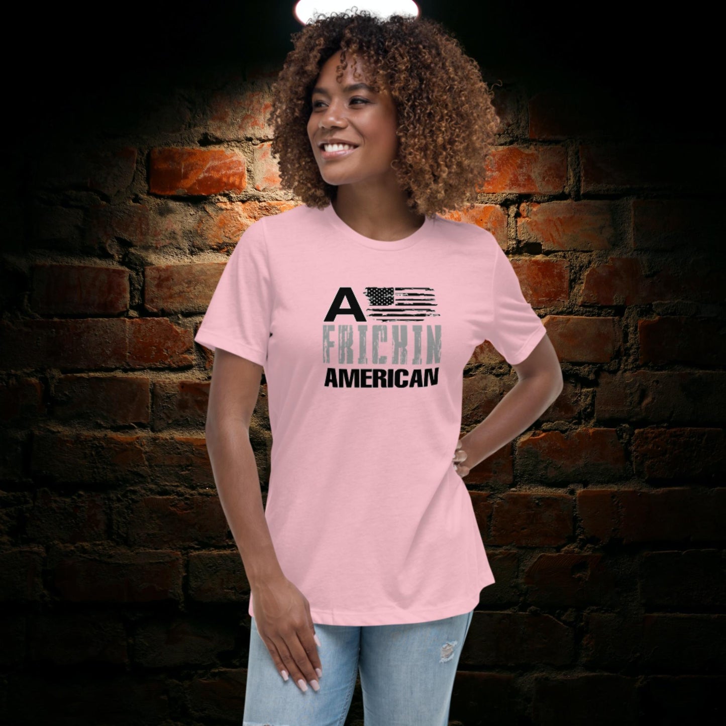 A Frickin American Flag Women's Relaxed T-Shirt